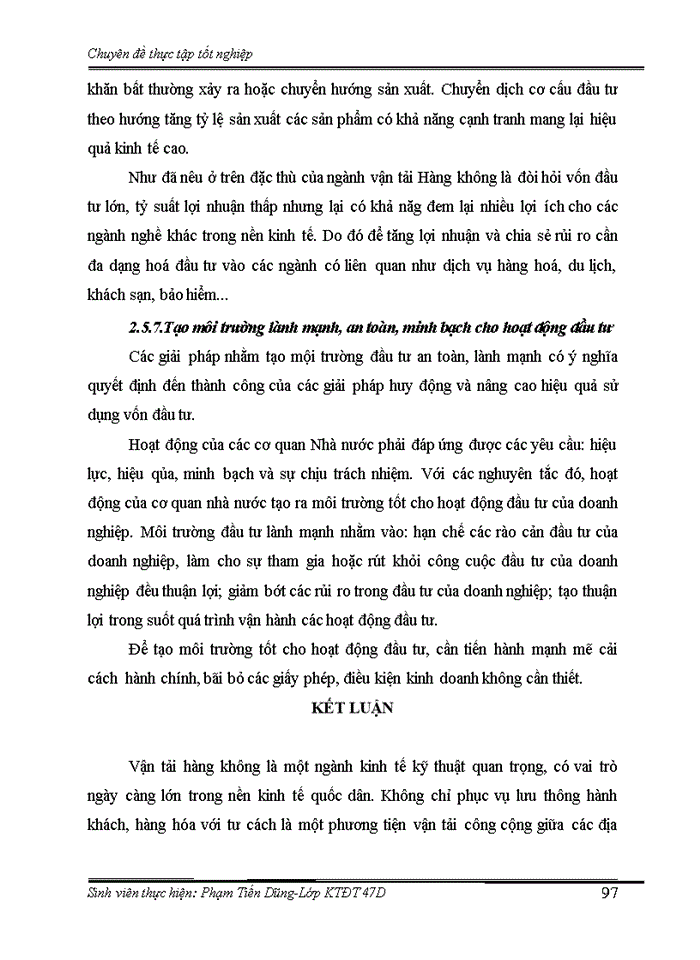 image for page Thực trạng và giải pháp đầu tư phát triển ngành vận tải hàng không của Tổng công ty hàng không Việt Nam