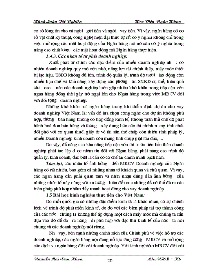 image for page Giải pháp mở rộng tín đối với doanh nghiệp tại Ngân Hàng Ngoại Thương Hà Nội