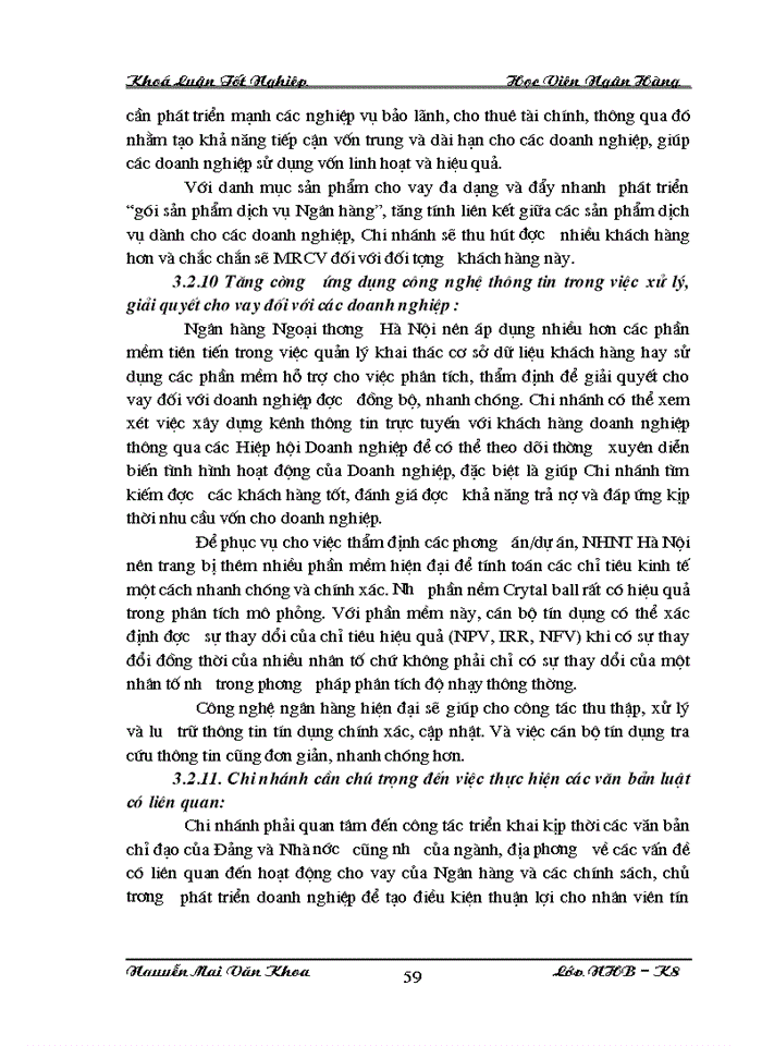 image for page Giải pháp mở rộng tín đối với doanh nghiệp tại Ngân Hàng Ngoại Thương Hà Nội