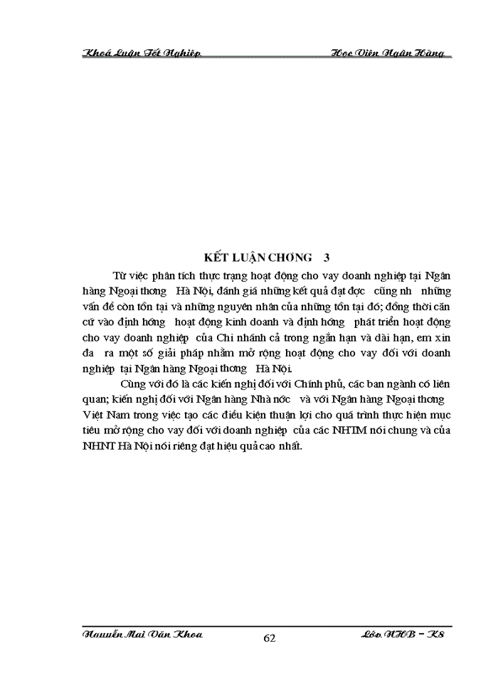 image for page Giải pháp mở rộng tín đối với doanh nghiệp tại Ngân Hàng Ngoại Thương Hà Nội