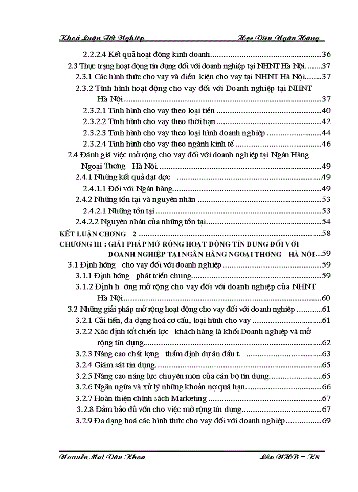 image for page Giải pháp mở rộng tín đối với doanh nghiệp tại Ngân Hàng Ngoại Thương Hà Nội