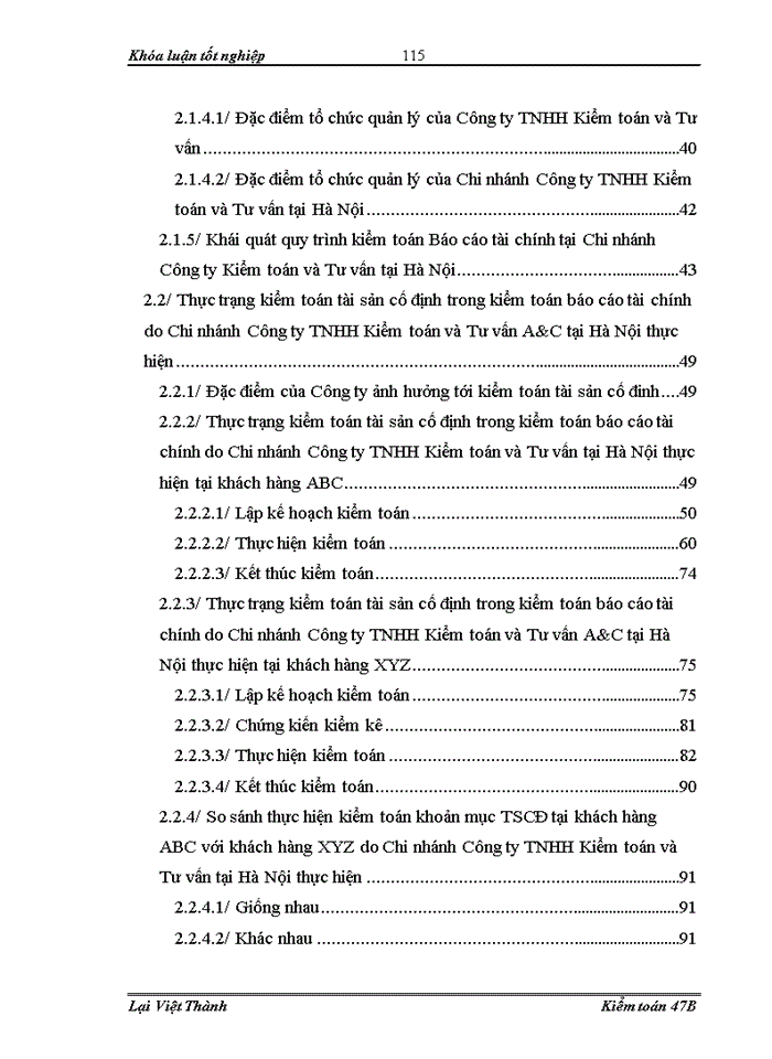 image for page Hoàn thiện kiểm toán khoản mục tài sản cố định trong kiểm toán báo cáo tài chính do Chi nhánh Công ty TNHH Kiểm toán và Tư vấn A&C tại Hà Nội thực hiện