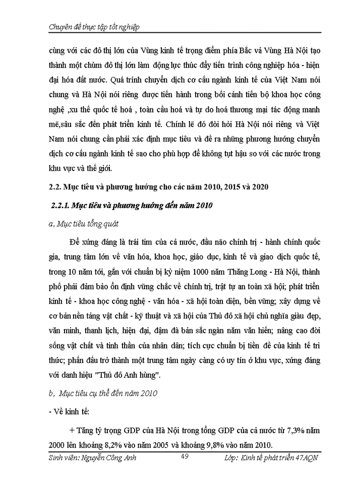 image for page Định hướng và giải pháp chuyển dịch cơ cấu ngành kinh tế trên địa bàn Thành phố Hà Nội đến năm 2020