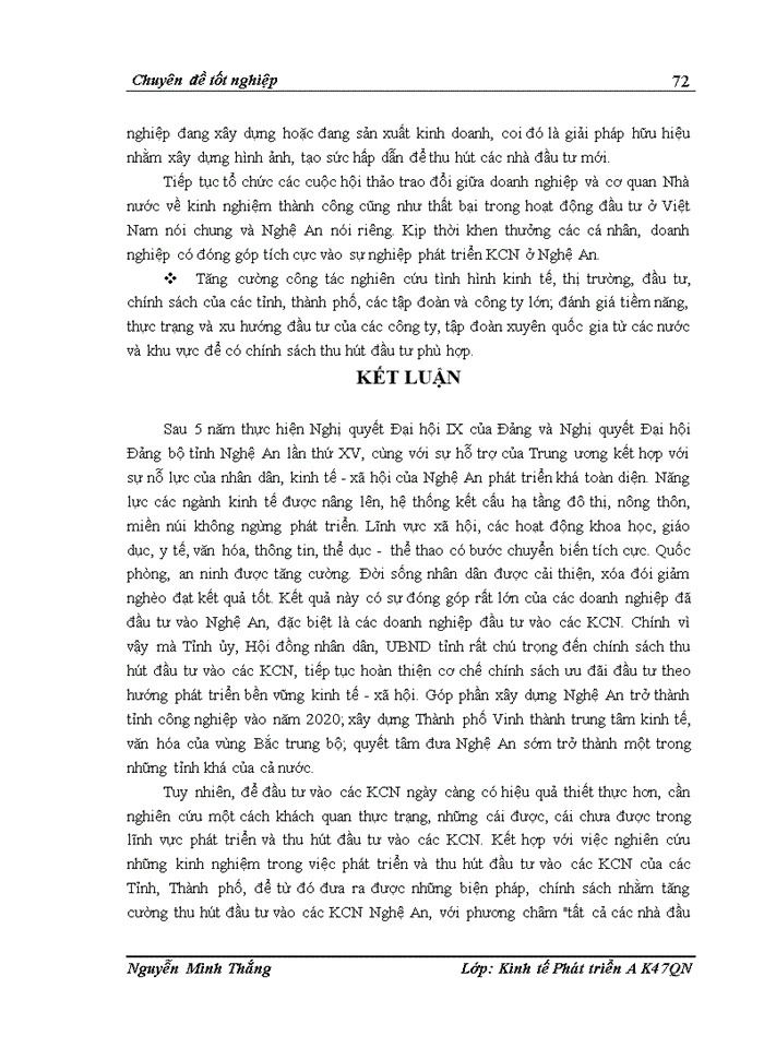 image for page Giải pháp tăng cường thu hút đầu tư vào các khu công nghiệp ở tỉnh Nghệ An
