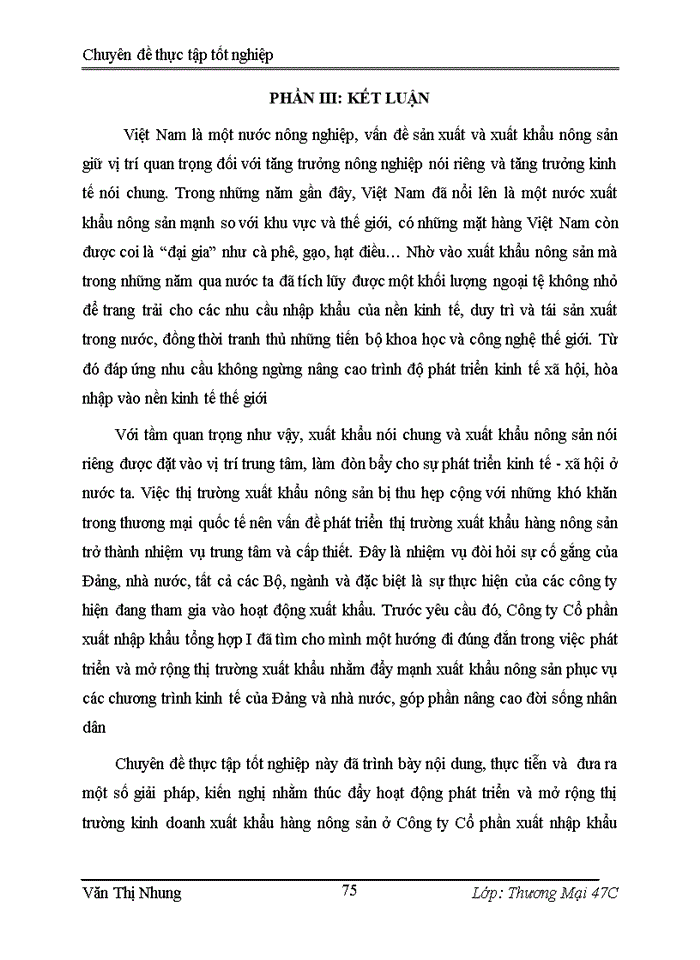 image for page Phát triển và mở rộng thị trường xuất khẩu hàng nông sản tại Công ty Cổ phần xuất nhập khẩu tổng hợp I – GENERALEXIM