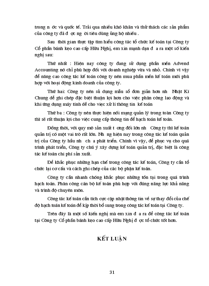 image for page Đánh giá chung về tổ chức công tác kế toán tại công ty Cổ Phần Bánh Kẹo Cao Cấp Hữu Nghị