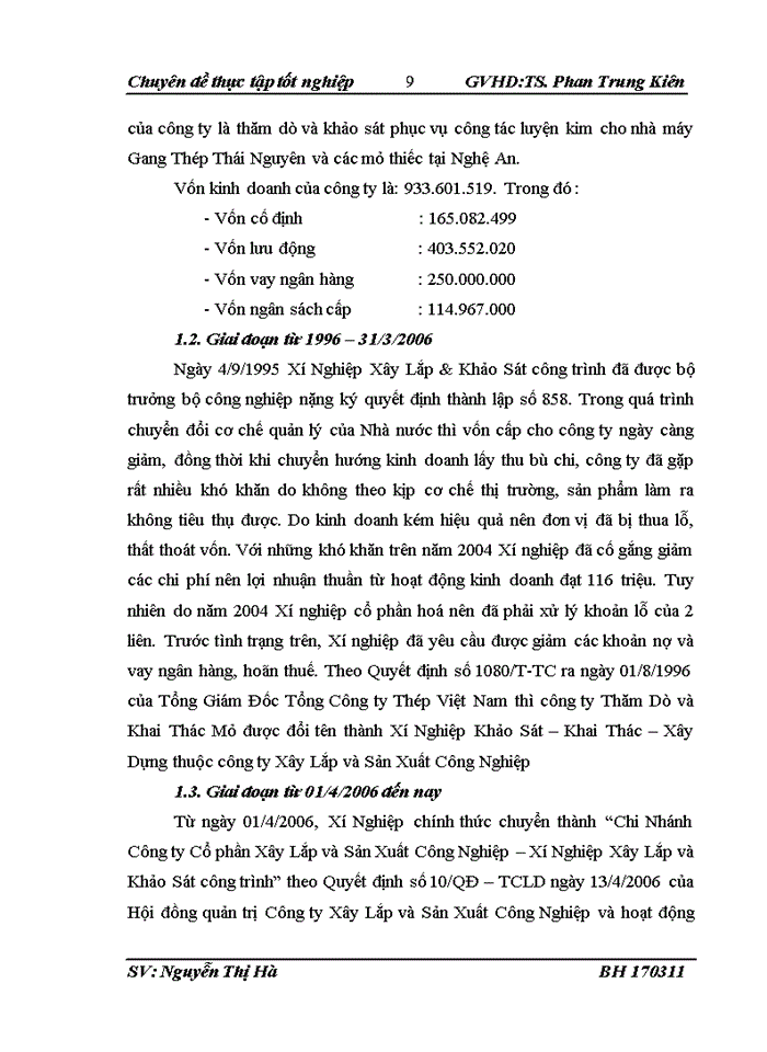 image for page Thực trạng tổ chức công tác kế toán chi phí  sản xuất và tính giá thành sản phẩm tại xí nghiệp