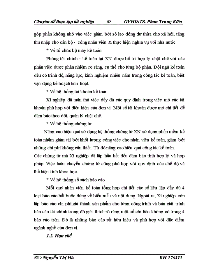 image for page Thực trạng tổ chức công tác kế toán chi phí  sản xuất và tính giá thành sản phẩm tại xí nghiệp