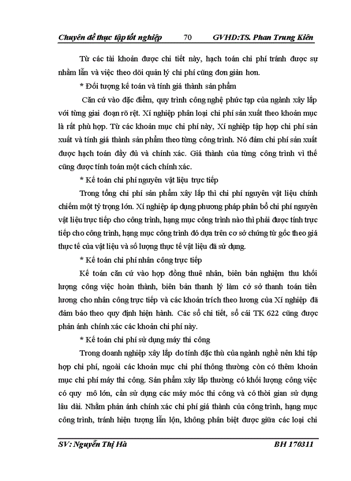 image for page Thực trạng tổ chức công tác kế toán chi phí  sản xuất và tính giá thành sản phẩm tại xí nghiệp