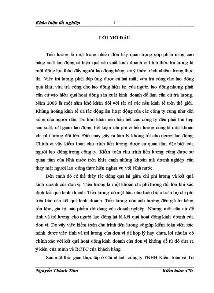 image for page Thực trạng kiểm toán chu trình tiền lương và nhân viên trong kiểm toán BCTC do Chi nhánh công ty TNHH Kiểm toán và Tư vấn tại Hà Nội thực hiện