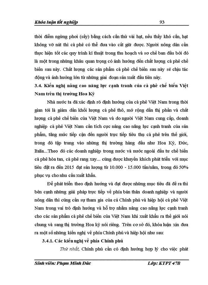 image for page Thực trạng về năng lực cạnh tranh của cà phê chế biến Việt Nam trên thị trường Hoa Kỳ