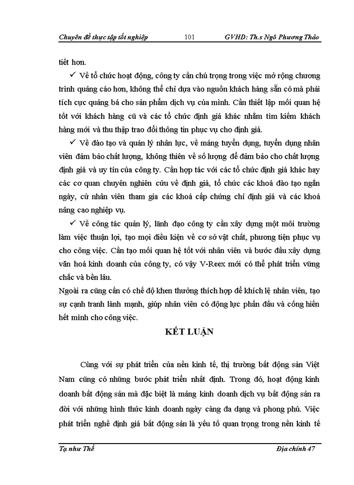 image for page Định giá bất động sản tại Công ty cổ phần Sàn giao dịch bất động sản Việt Nam