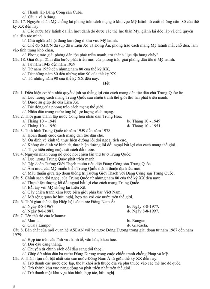 image for page 1200 câu hỏi trắc nghiêm môn lịch sử lớp 12