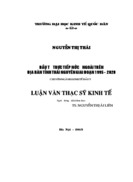 Đầu tư trực tiếp nước ngoài trên địa bàn tỉnh Thái Nguyên giai đoạn 1995 - 2020