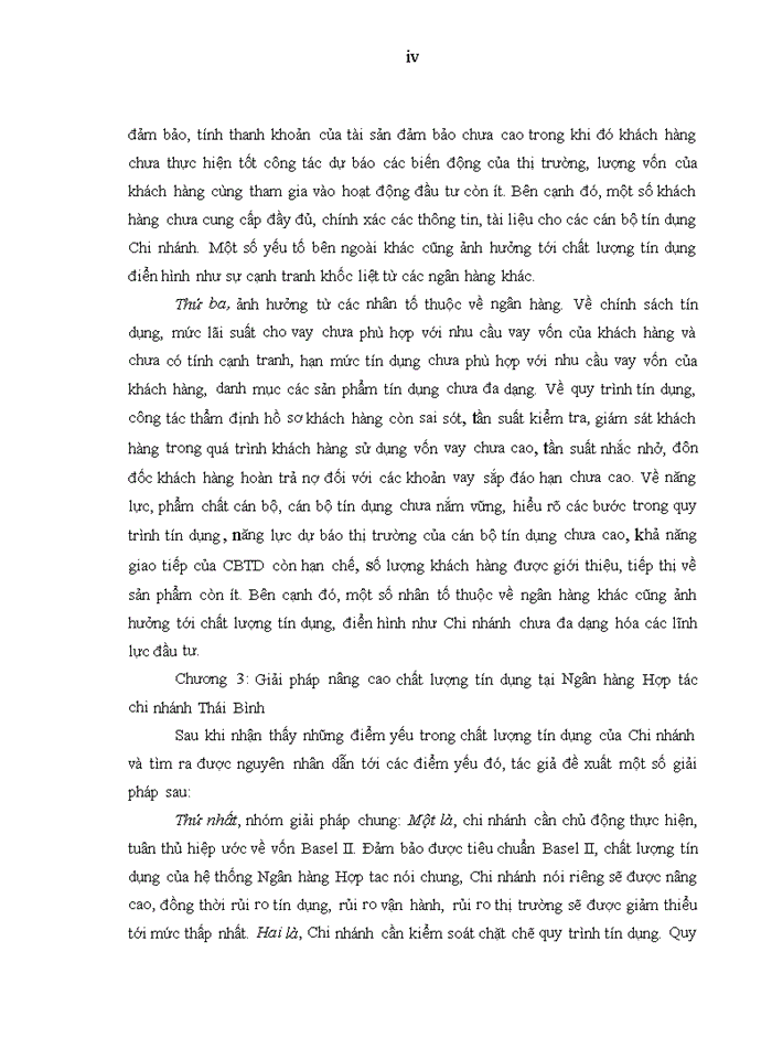 image for page Nâng cao chất lượng tín dụng tại Ngân hàng Hợp tác chi nhánh Thái Bình