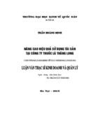 Nâng cao hiệu quả sử dụng tài sản tại Công ty Thuốc lá Thăng Long