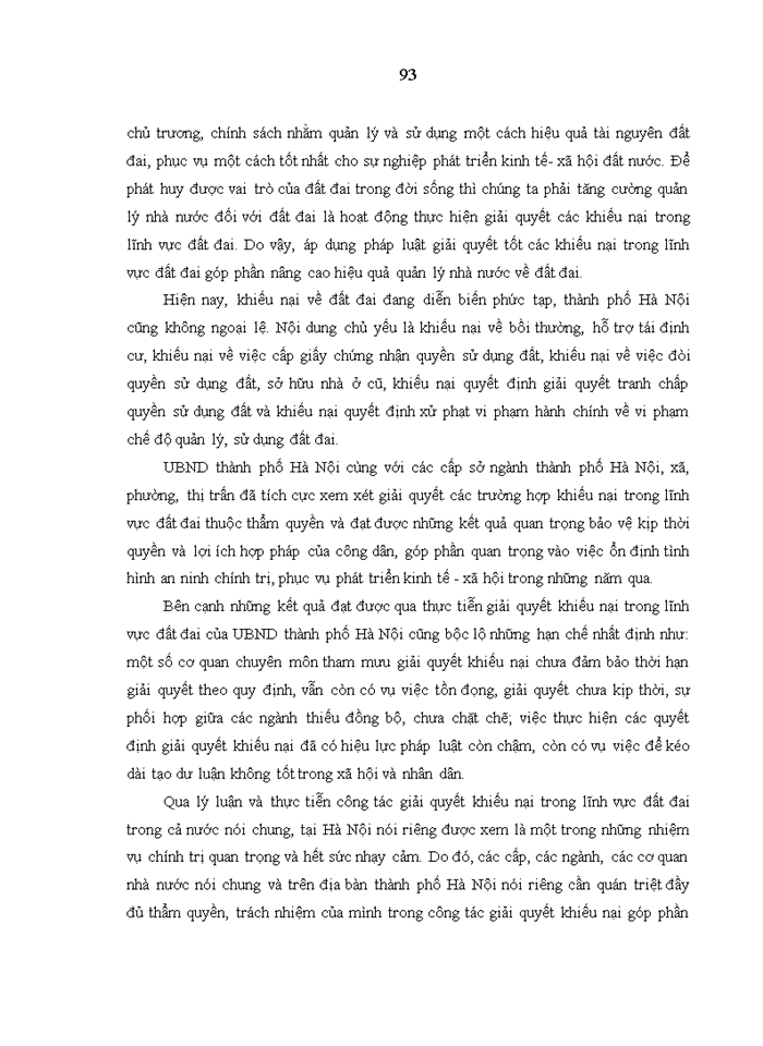 image for page Giải quyết khiếu nại trong lĩnh vực đất đai của UBND Thành phố Hà Nội