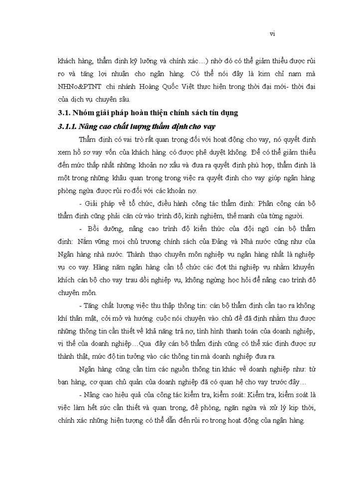 image for page Nâng cao chất lượng cho vay đối với doanh nghiệp vừa và nhỏ của Ngân hàng Nông nghiệp và Phát triển nông thôn chi nhánh Hoàng Quốc Việt