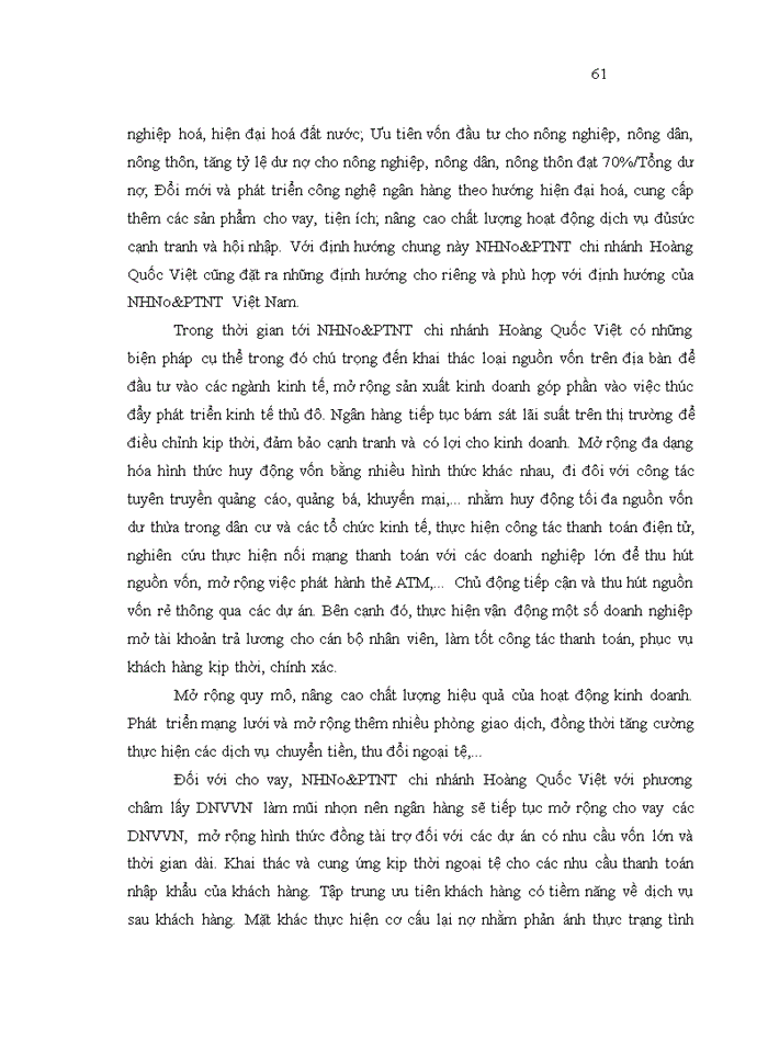 image for page Nâng cao chất lượng cho vay đối với doanh nghiệp vừa và nhỏ của Ngân hàng Nông nghiệp và Phát triển nông thôn chi nhánh Hoàng Quốc Việt