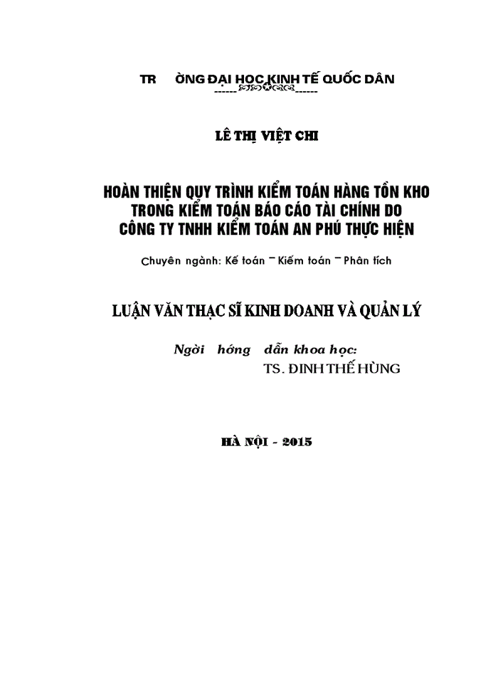 image for page Hoàn thiện quy trình kiểm toán hàng tồn kho trong kiểm toán báo cáo tài chính do công ty tnhh kiểm toán An Phú thực hiện