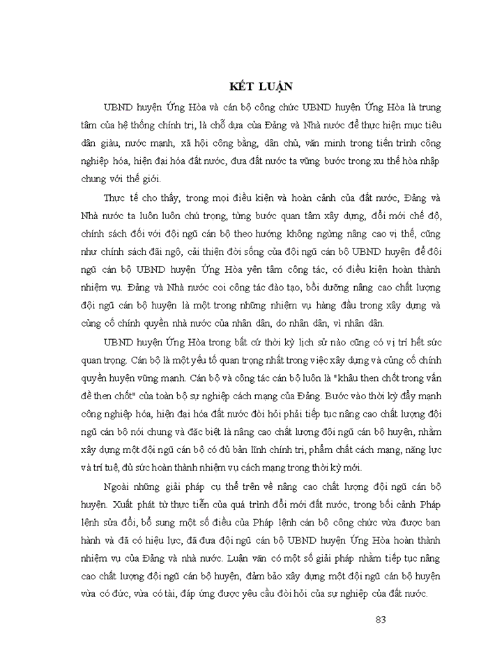 image for page Nâng cao chất lượng cán bộ công chức của UBND huyện ỨNG HÒA thành phố HÀ NỘI