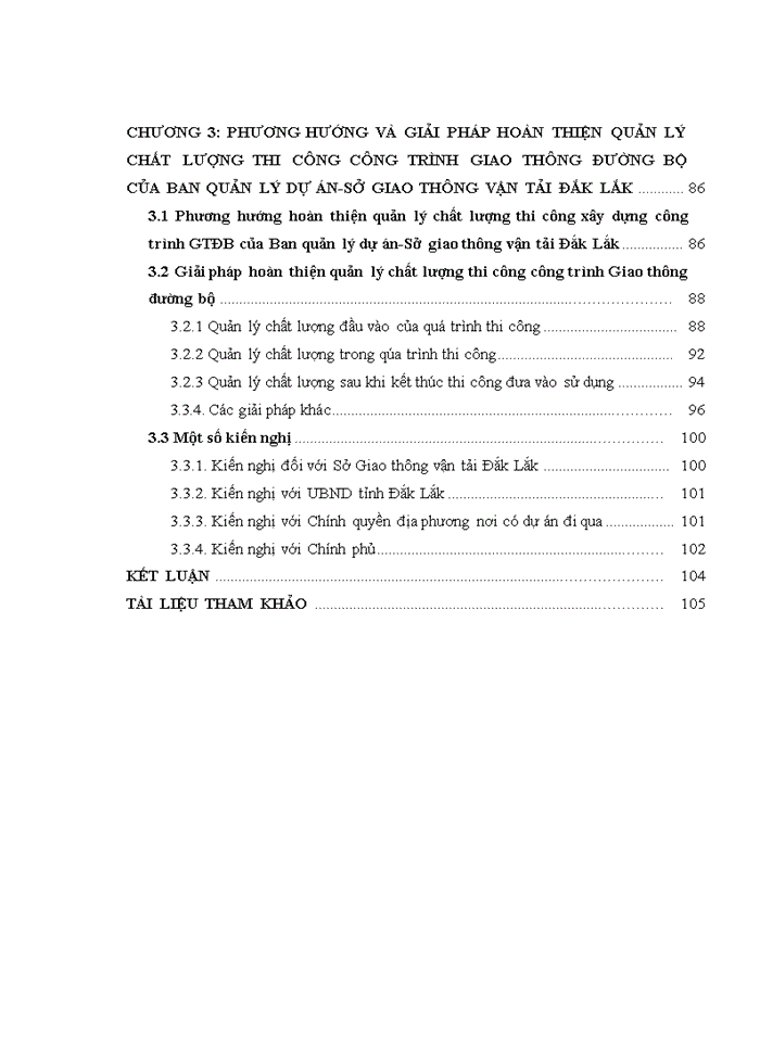 image for page Quản lý chất lượng thi công xây dựng công trình giao thông đường bộ của ban quản lý dự án sở giao thông vận tải ĐẮK LẮK