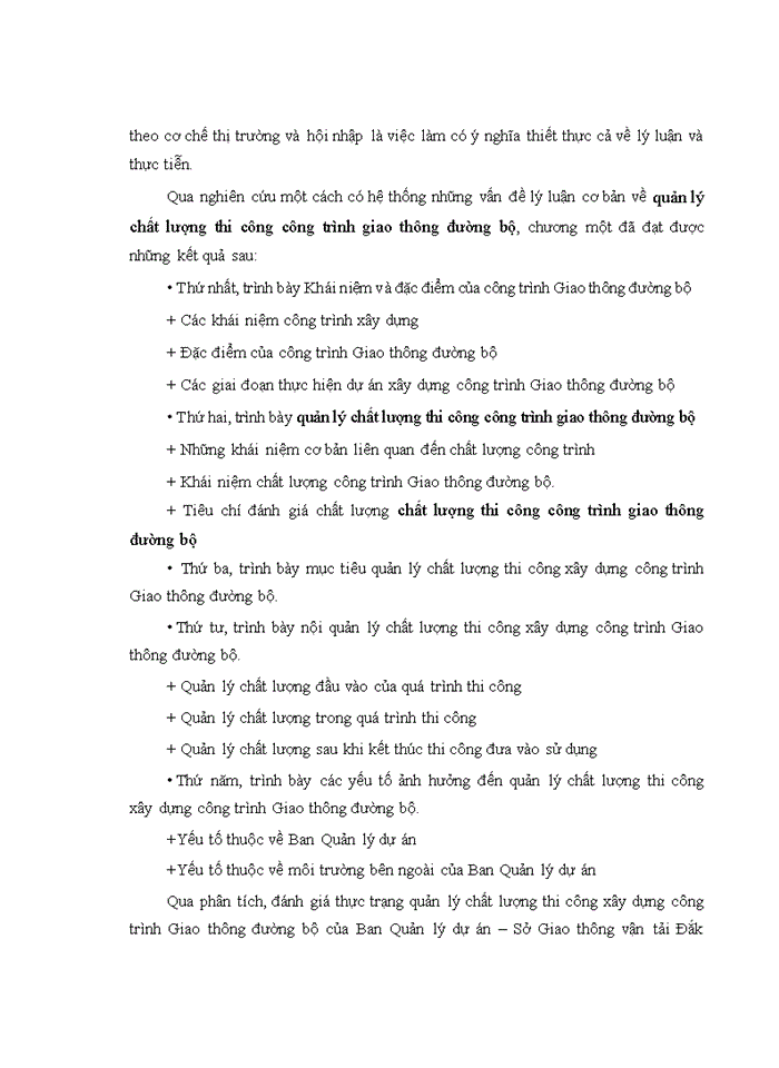 image for page Quản lý chất lượng thi công xây dựng công trình giao thông đường bộ của ban quản lý dự án sở giao thông vận tải ĐẮK LẮK