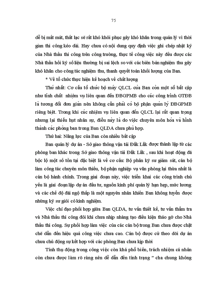 image for page Quản lý chất lượng thi công xây dựng công trình giao thông đường bộ của ban quản lý dự án sở giao thông vận tải ĐẮK LẮK