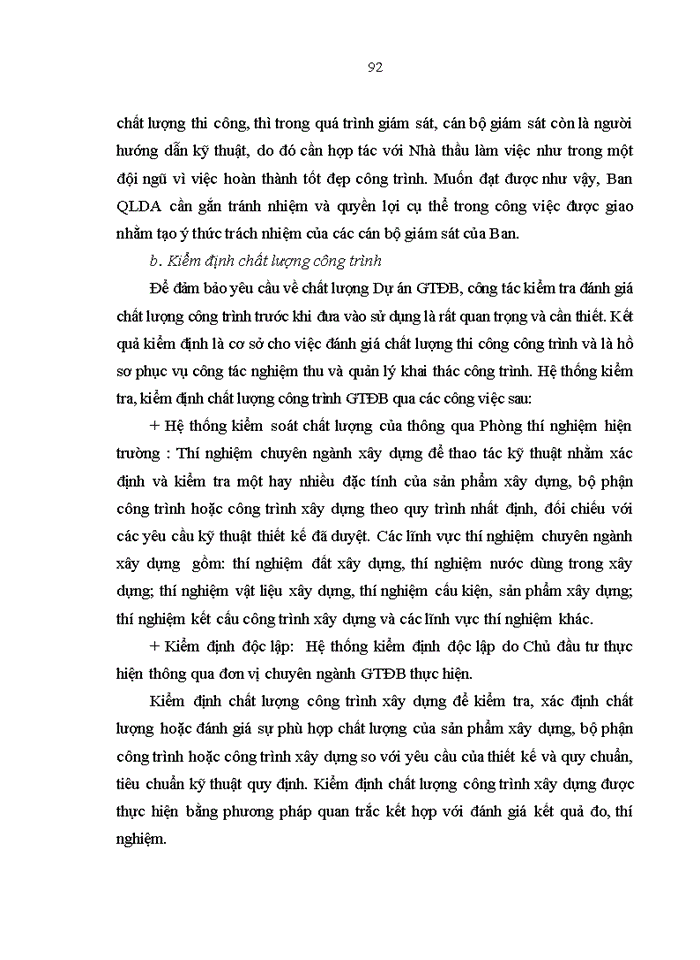 image for page Quản lý chất lượng thi công xây dựng công trình giao thông đường bộ của ban quản lý dự án sở giao thông vận tải ĐẮK LẮK