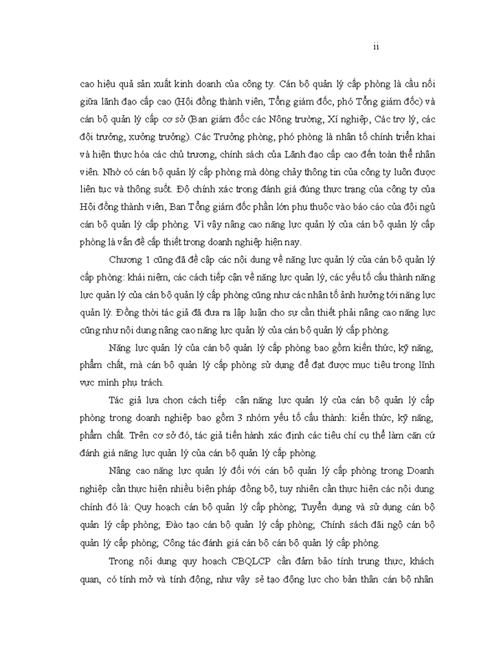 image for page Nâng cao năng lực quản lý của cán bộ quản lý cấp phòng tại công ty TNHH một thành viên cao su KRÔNG BUK