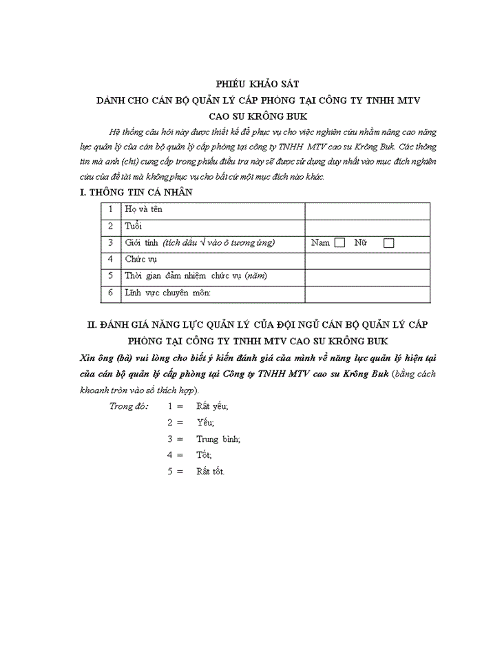 image for page Nâng cao năng lực quản lý của cán bộ quản lý cấp phòng tại công ty TNHH một thành viên cao su KRÔNG BUK