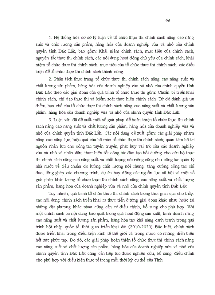 image for page Tổ chức thực thi chính sách nâng cao năng suất và chất lượng sản phẩm, hàng hóa  của doanh nghiệp vừa và nhỏ của chính quyền tỉnh ĐẮK LẮK