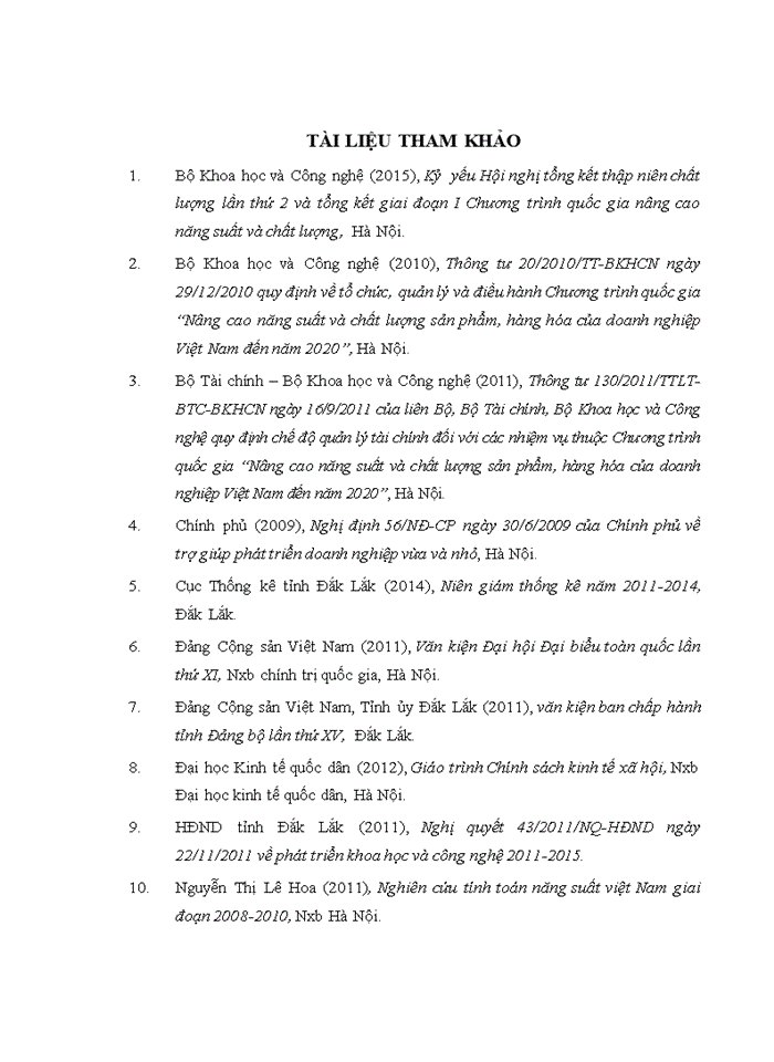 image for page Tổ chức thực thi chính sách nâng cao năng suất và chất lượng sản phẩm, hàng hóa  của doanh nghiệp vừa và nhỏ của chính quyền tỉnh ĐẮK LẮK