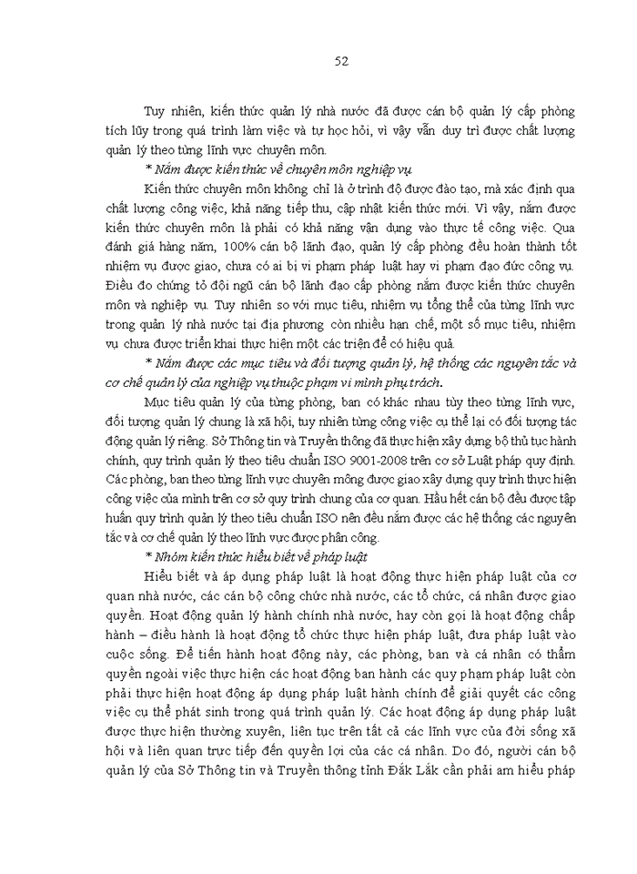 image for page Năng lực quản lý của cán bộ quản lý các phòng, ban chuyên môn thuộc sở thông tin và truyền thông tỉnh ĐẮK LẮK