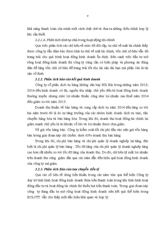 image for page Phân tích báo cáo tài chính của  công ty cổ phần dịch vụ  hàng không sân bay nội bài