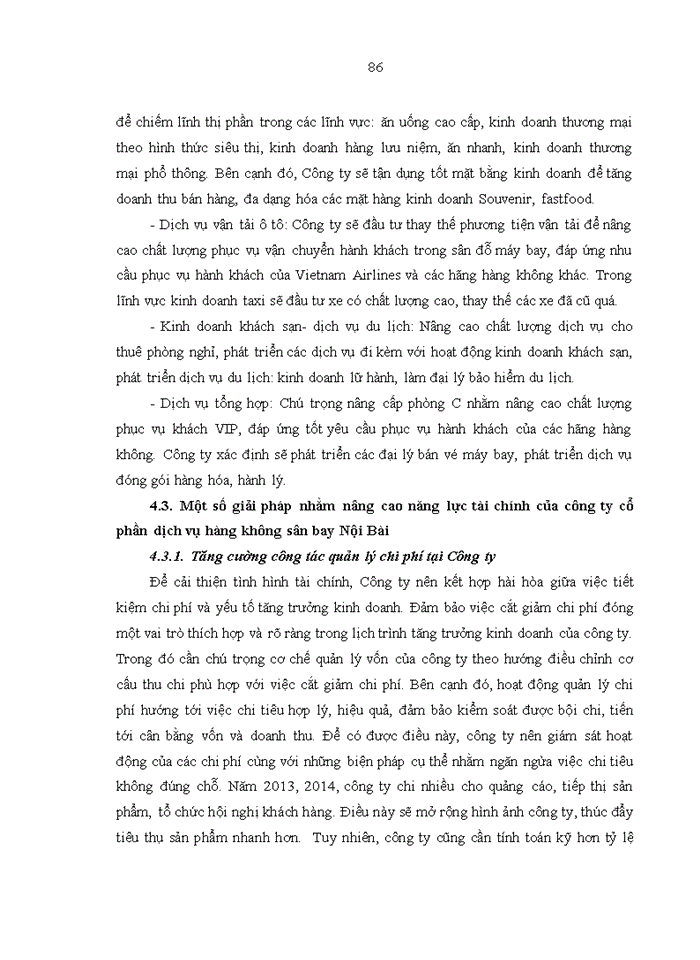 image for page Phân tích báo cáo tài chính của  công ty cổ phần dịch vụ  hàng không sân bay nội bài