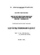 Nâng cao chất lượng tín dụng trung dài hạn tại ngân hàng nông nghiệp và phát triển nông thôn  - chi nhánh HÀ TÂY