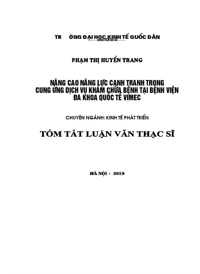 image for page Nâng cao năng lực cạnh tranh trong cung ứng dịch vụ khám chữa bệnh tại bệnh viện đa khoa quốc tế VIMEC