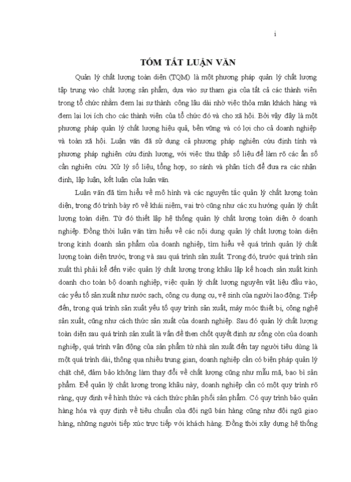 image for page Quản lý chất lượng toàn diện trong kinh doanh sản phẩm bánh mứt kẹo của công ty cổ phần bánh mứt kẹo bảo minh