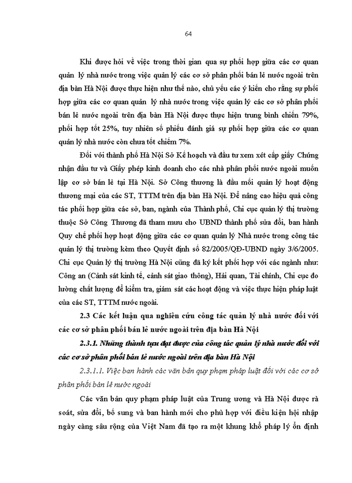 image for page Biện pháp nâng cao công tác quản lý nhà nước đối với các cơ sở phân phối bán lẻ nước ngoài trên địa bàn HÀ NỘI