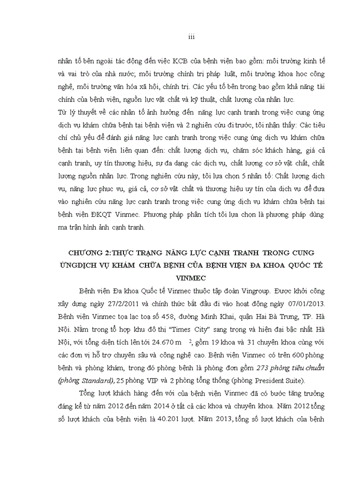 image for page Nâng cao năng lực cạnh tranh trong cung ứng dịch vụ khám chữa bệnh tại bệnh viện đa khoa quốc tế VINMEC, HÀ NỘI