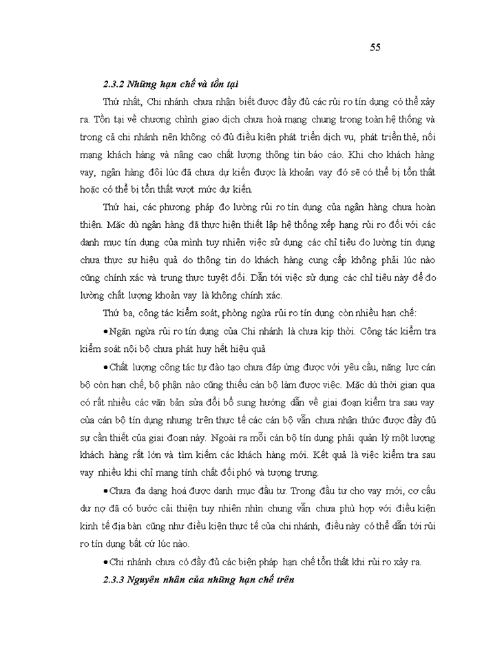 image for page Giải pháp phòng ngừa và hạn chế rủi ro tín dụng tại ngân hàng nông nghiệp và phát triển nông thôn việt nam – chi nhánh hà nội