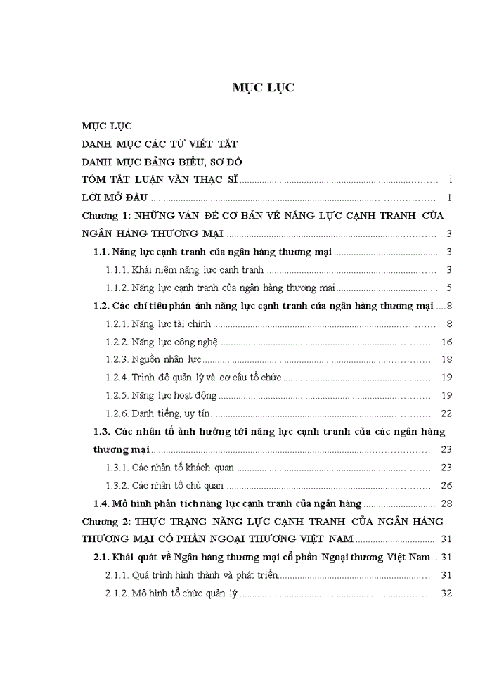 image for page Nâng cao năng lực cạnh tranh của ngân hàng thương mại cổ phần ngoại thương VIỆT NAM