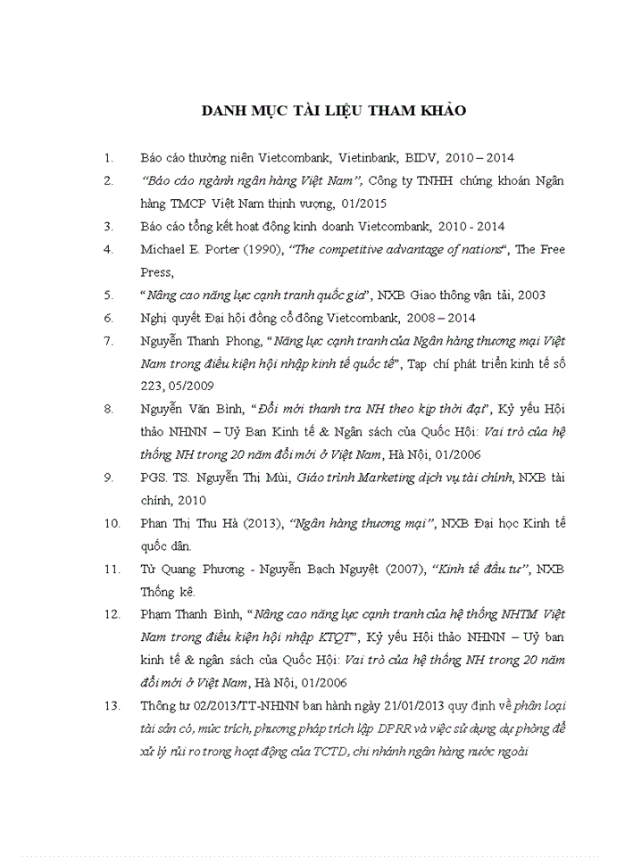 image for page Nâng cao năng lực cạnh tranh của ngân hàng thương mại cổ phần ngoại thương VIỆT NAM