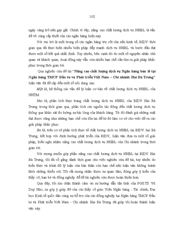 image for page Nâng cao chất lượng dịch vụ ngân hàng bán lẻ tại ngân hàng TMCP đầu tư và phát triển VIỆT NAM – chi nhánh HAI BÀ TRƯNG