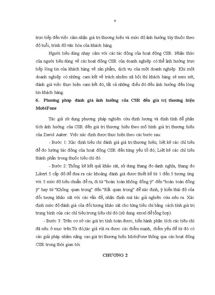 image for page Nghiên cứu ảnh hưởng của hoạt động trách nhiệm xã hội (CSR) đến thương hiệu MOBIFONE