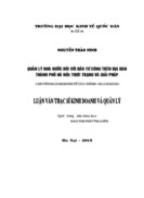 Quản lý nhà nước đối với đầu tư công trên địa bàn thành phố hà nội: thực trạng và giải pháp