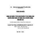 Năng lực quản lý của cán bộ quản lý các phòng, ban chuyên môn thuộc Sở Thông tin và Truyền thông tỉnh Đắk Lắk