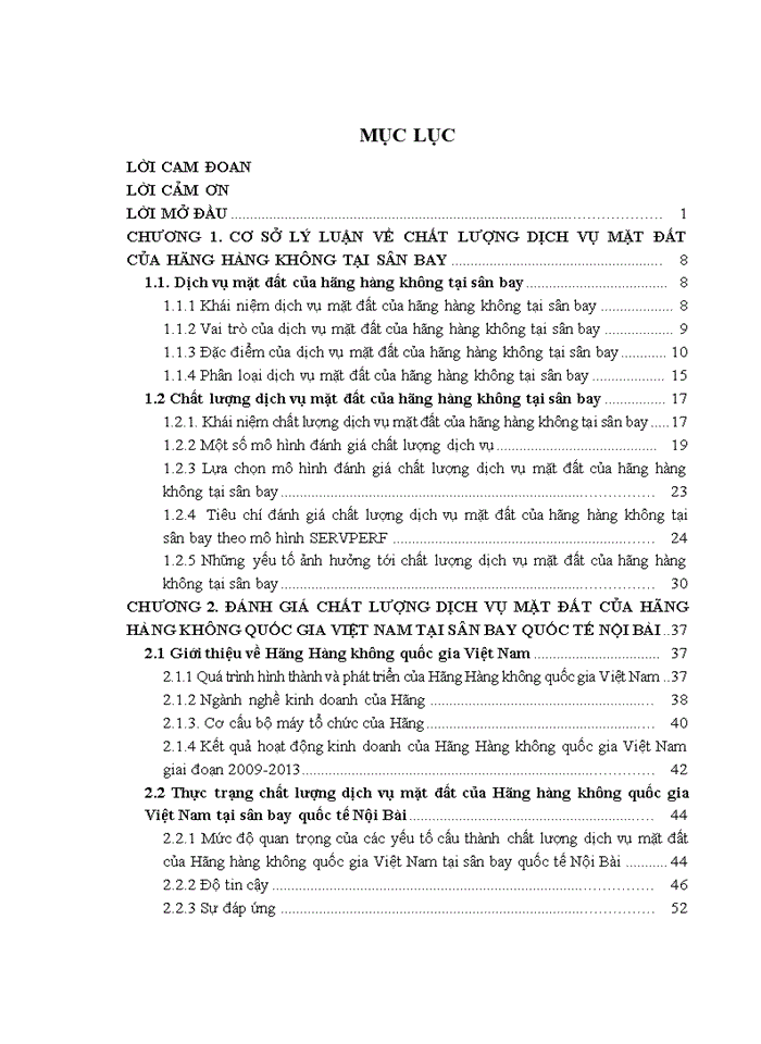 image for page Nâng cao chất lượng dịch vụ mặt đất của Hãng Hàng không quốc gia Việt Nam tại sân bay quốc tế Nội Bài