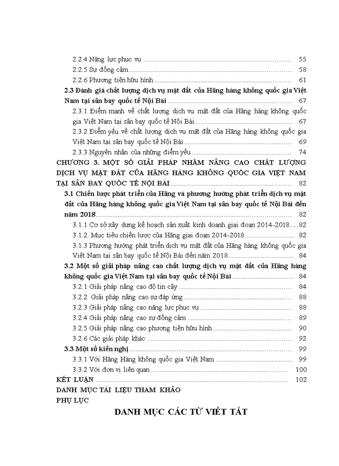 image for page Nâng cao chất lượng dịch vụ mặt đất của Hãng Hàng không quốc gia Việt Nam tại sân bay quốc tế Nội Bài